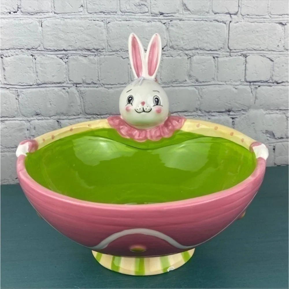 NWT johanna parker bunny‎ bowl easter
